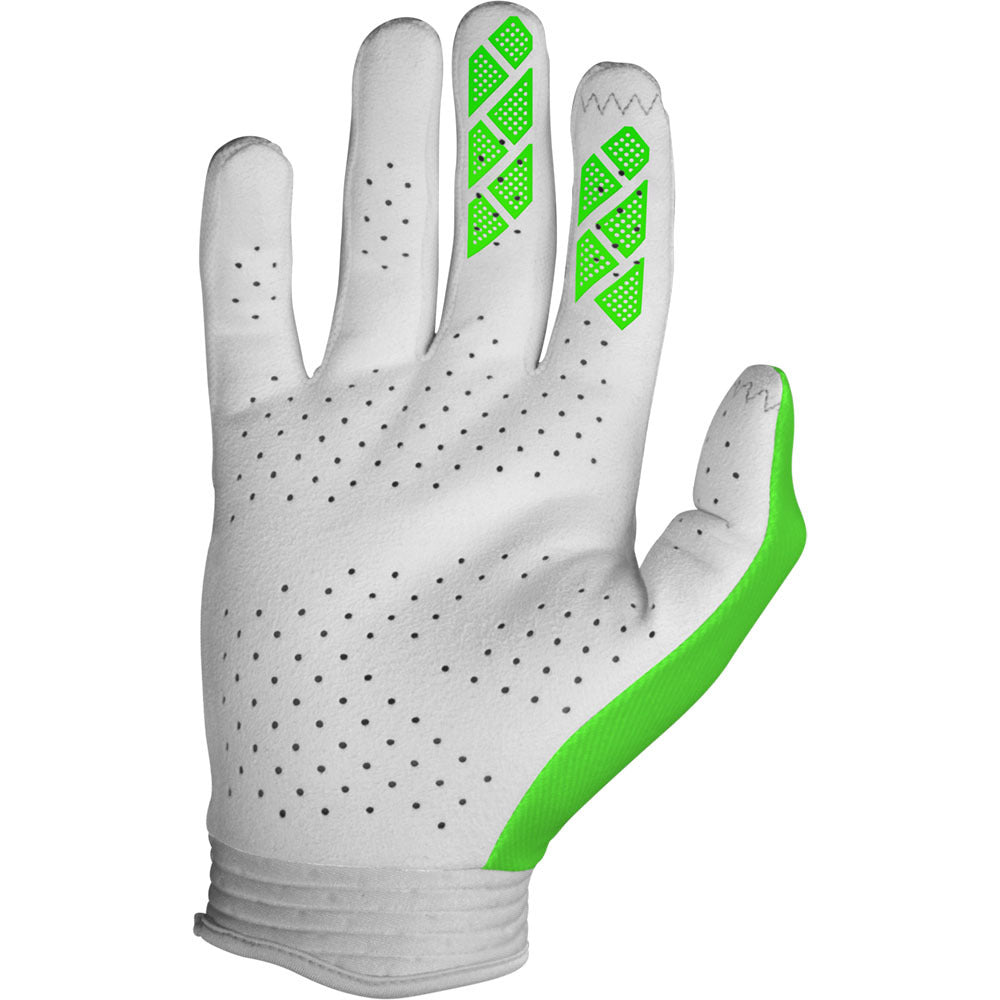 Seven Zero Contour Fluro Green Gloves