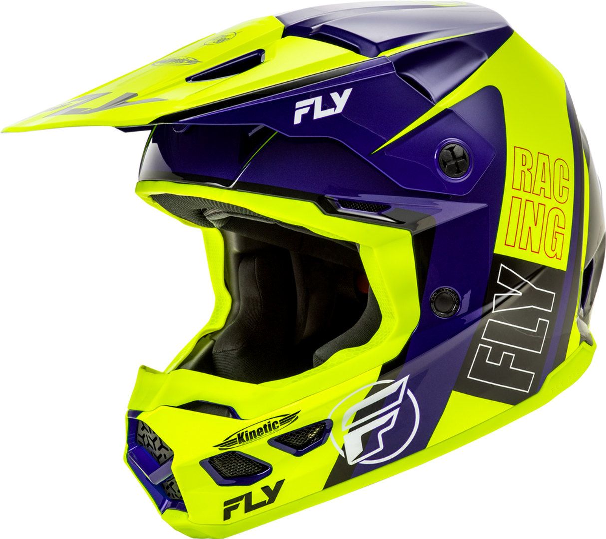 FLY Kinetic Rally Hi-Vis/Blue/Black Helmet