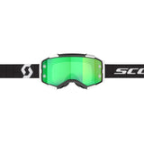 Scott Fury Black/White Goggles w/Green Chrome Works Lens