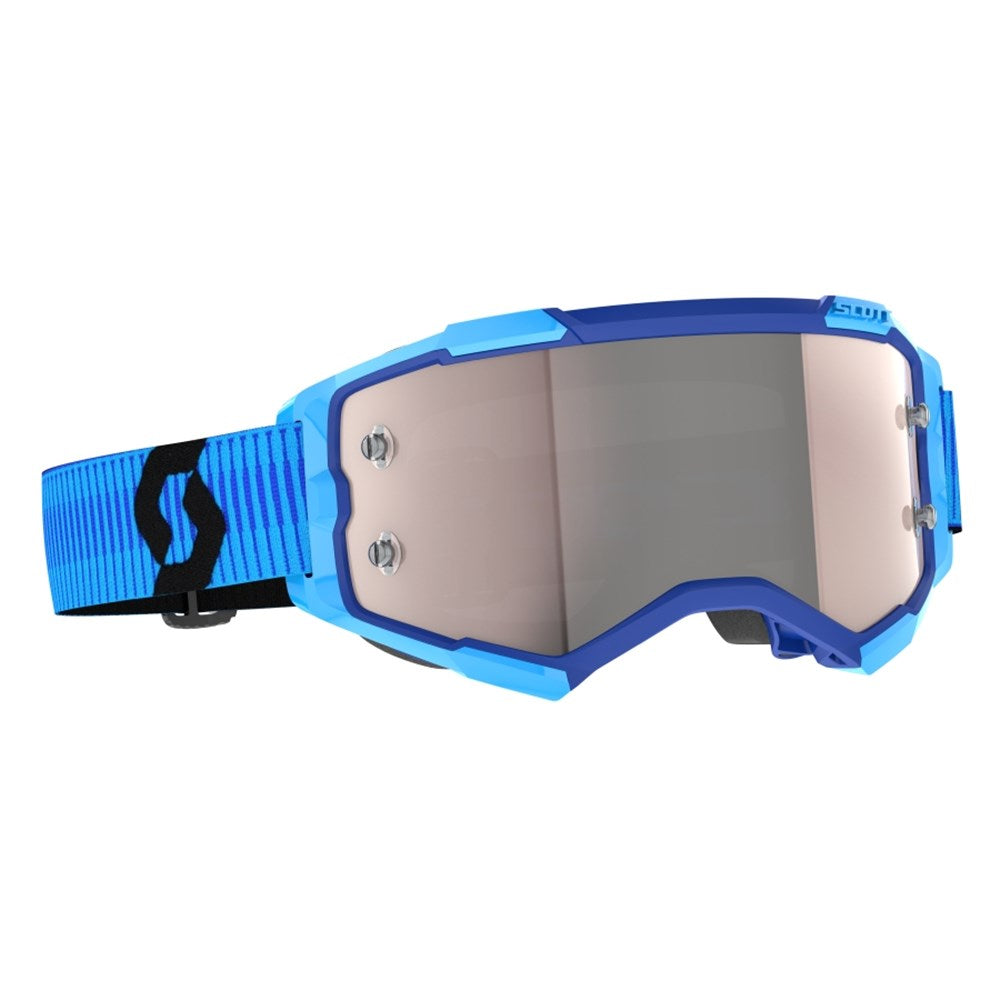 Scott Fury Blue/Black Goggles w/Silver Chrome Works Lens