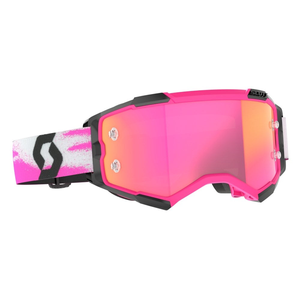 Scott Fury Pink/Black Goggles w/Pink Chrome Works Lens