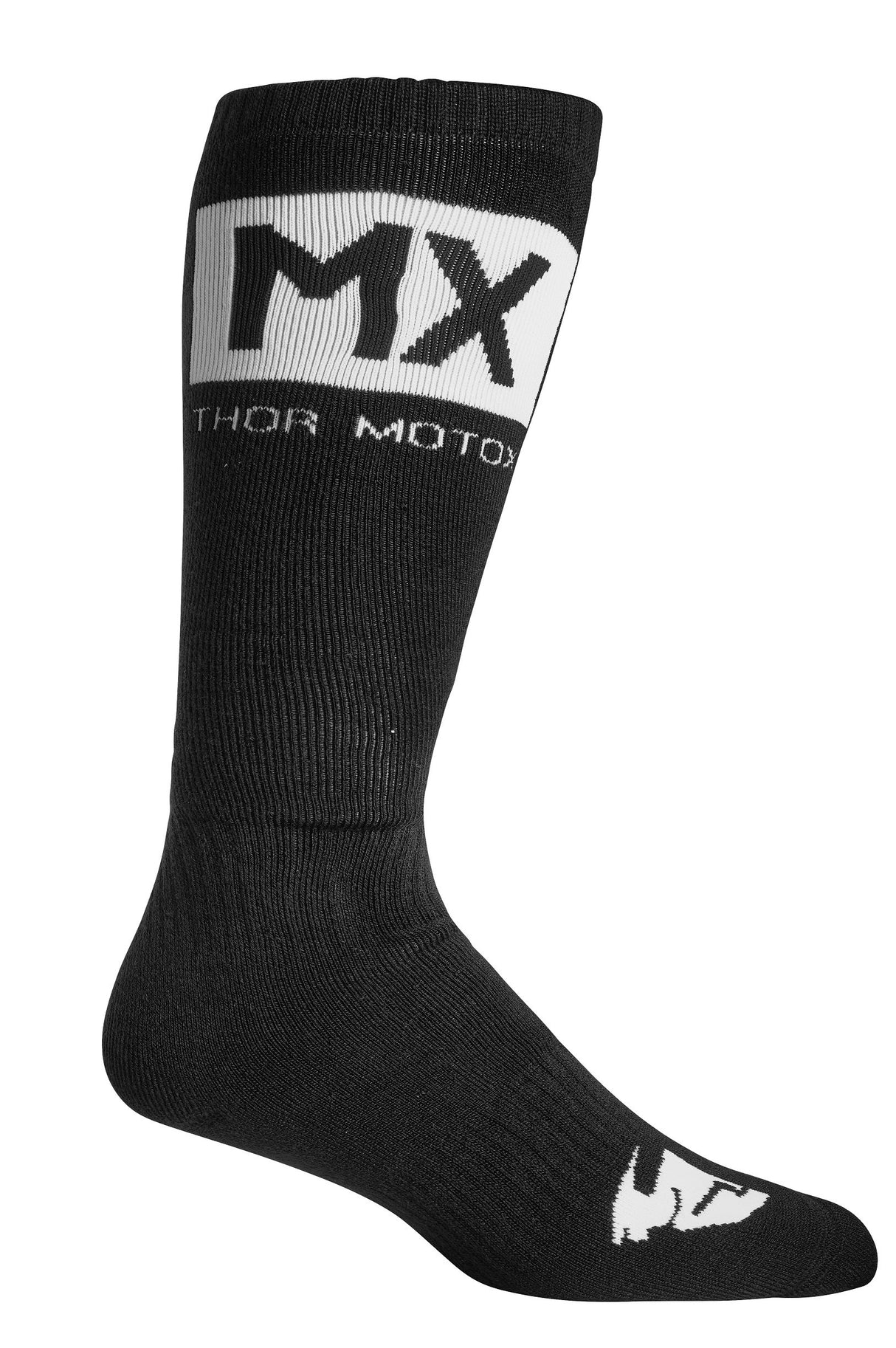 Thor Solid Black/White Socks