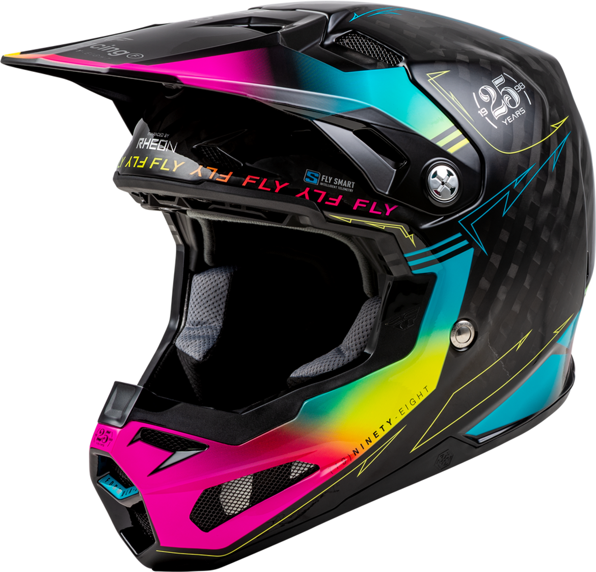 FLY Formula S Carbon Legacy Black/Electric Blue/Fuchsia Helmet