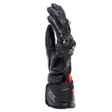 Dainese Carbon 4 Long Black/Fluro Red/White Leather Gloves