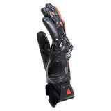 Dainese Carbon 4 Short Black/Fluro Red Leather Gloves