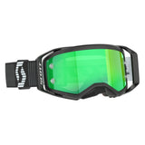 Scott Prospect 2.0 Black/White Goggles w/Green Chrome Works Lens