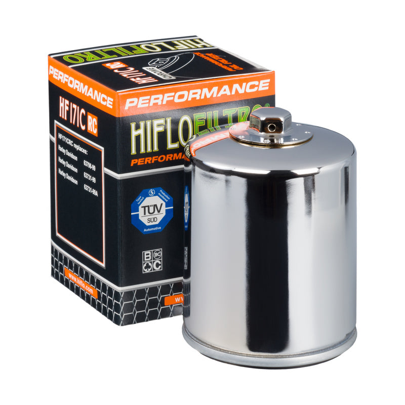 HifloFiltro 43-HF1-70CRC High Performance Oil Filter Chrome HF170CRC (with Nut)