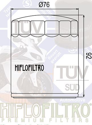 HifloFiltro 43-HF1-70 Oil Filter Chrome HF170C