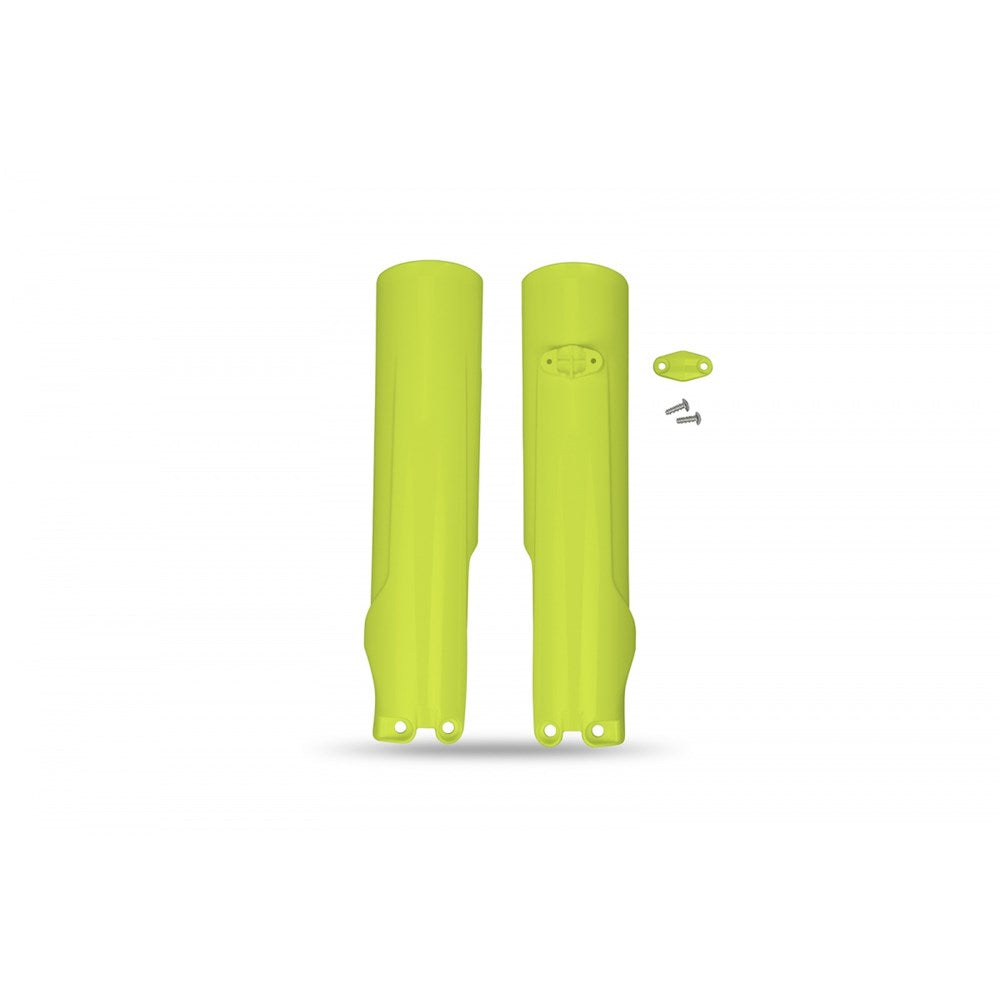 UFO Fork Slider Protectors Yellow for Husqvarna TC 125/250/TX 300/FC 250/350/450/FX 350/450 2023