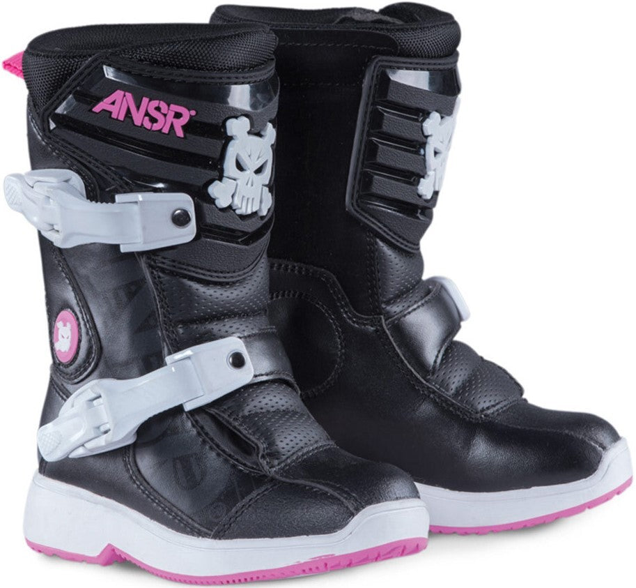 Answer A23 Pee-Wee Black/Pink Boots