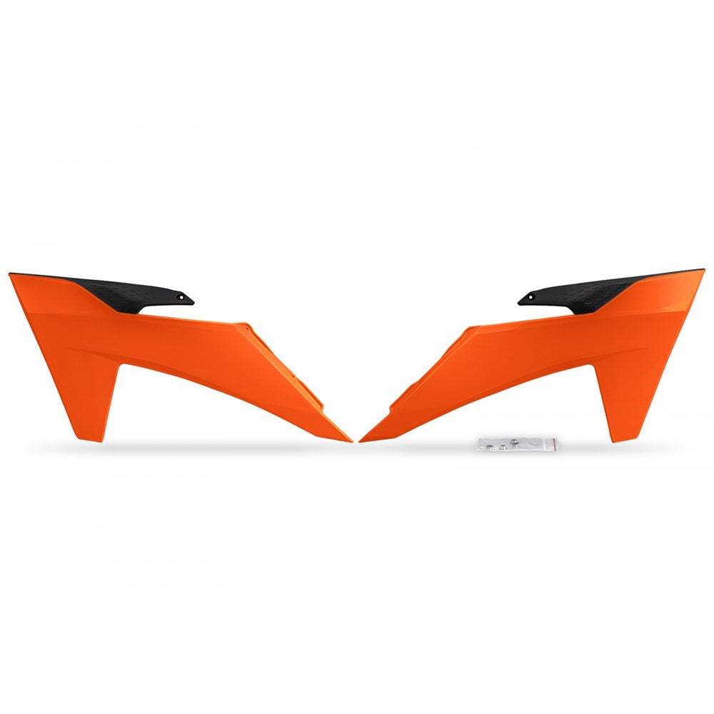 UFO Radiator Shrouds Orange for KTM SX125/250/300/SX-F250/350/450 23-24/EXC/F250/350/450/EXC-F 500 24-Up