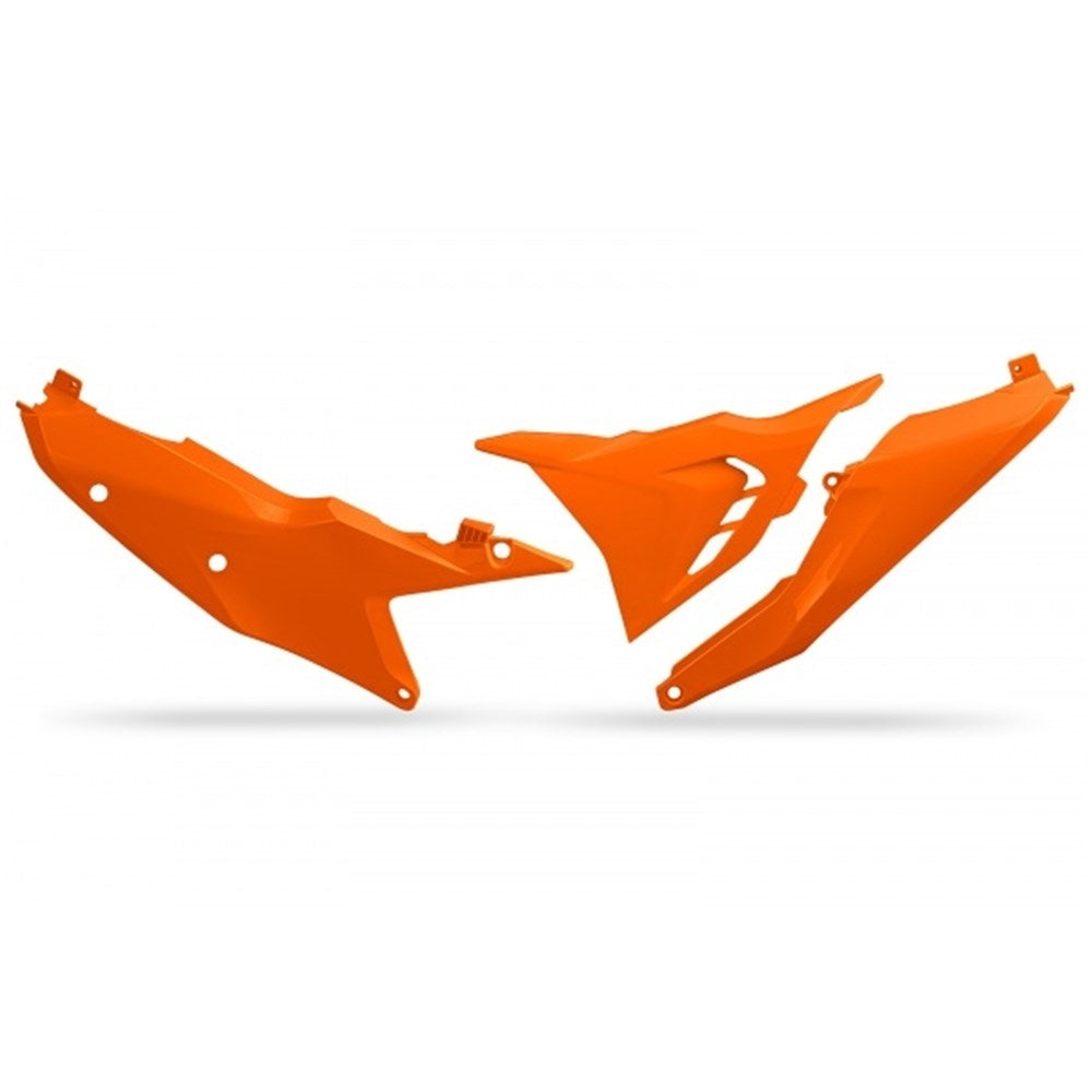 UFO Side Panels Orange & Vented Air Box Left Cover for KTM SX125/250/300/SX-F250/300/450 23-Up/SX150 2025/EXC/EXC-F250/300/350/450/500 24-Up