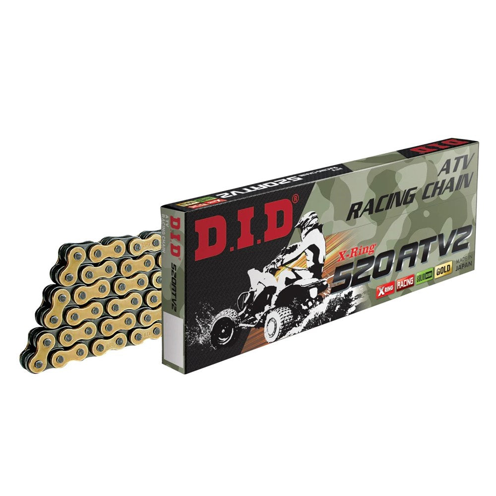 DID ATV Racing 520ATV2 120FB Chain Gold/Black