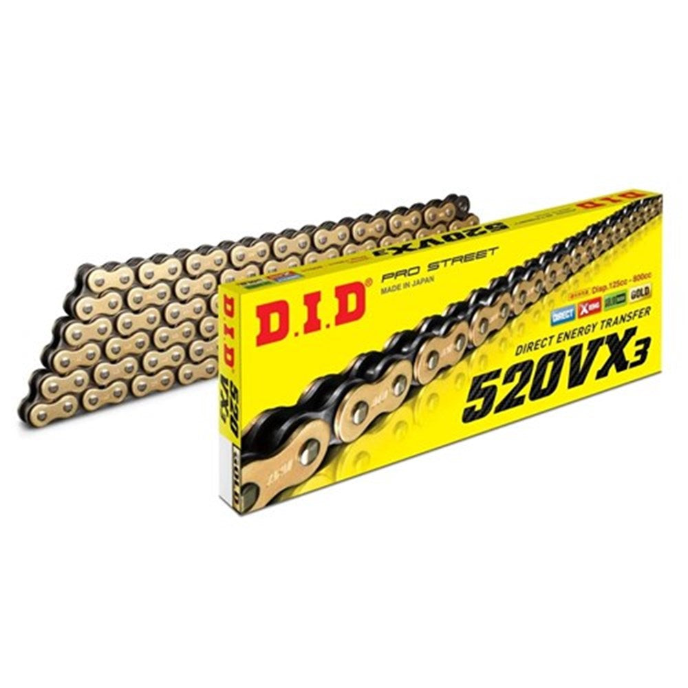 DID Pro Street X-Ring 525VX3 124FB Chain Gold/Black