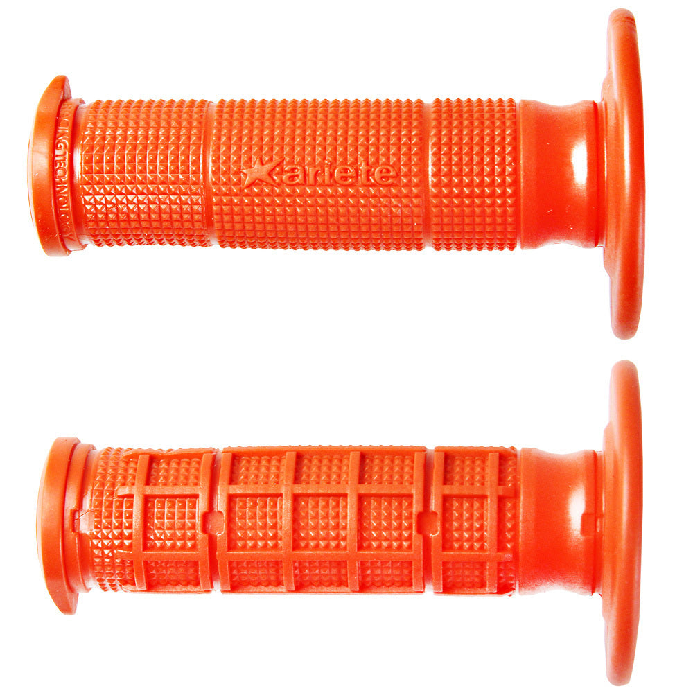 Ariete 55-026-21O Unity Half Waffle Off Road Hand Grips Orange 115mm Closed End 02621/A-AR