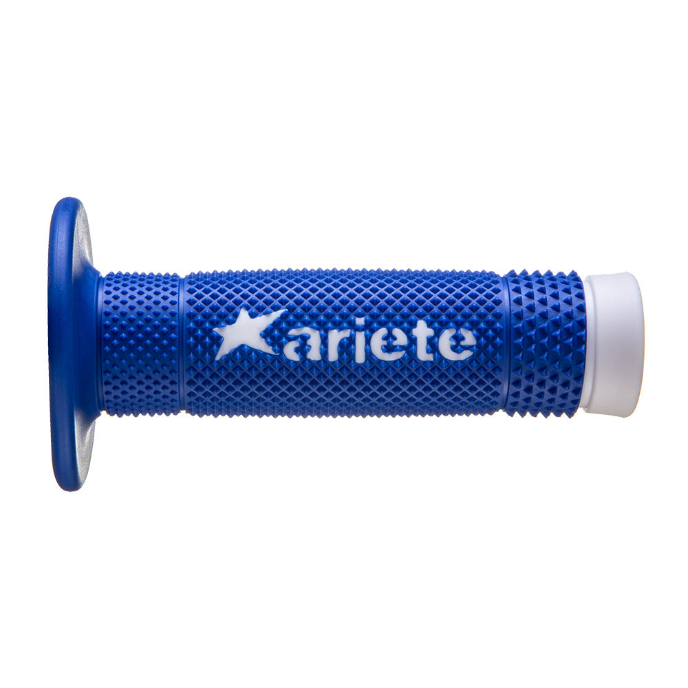 Ariete 55-026-43BA Vulcan Off Road Hand Grips Blue/White 115mm Closed End 02643-BA