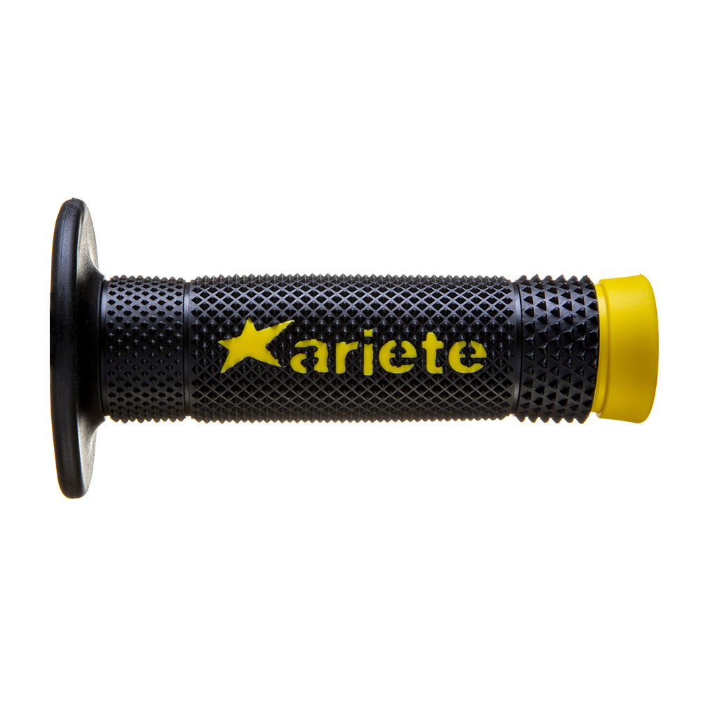 Ariete 55-026-43GN Vulcan Off Road Hand Grips Black/Yellow 115mm Closed End 02643-GN