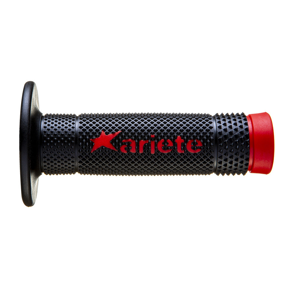 Ariete 55-026-43RN Vulcan Off Road Hand Grips Black/Red 115mm Closed End 06243-RN