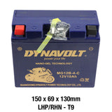 Dynavolt MG Series MG12B-4-C 12 Volt 10Ah/CA 260 Nano Gel Battery