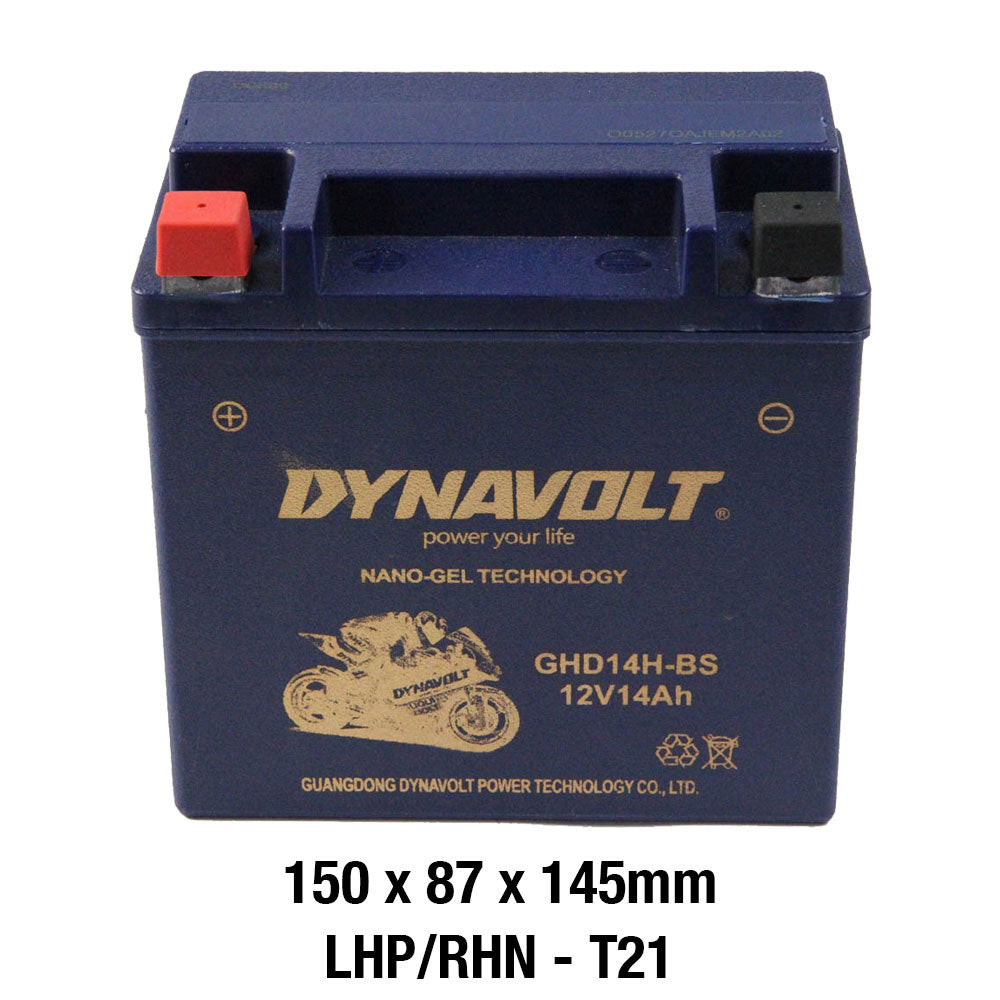 Dynavolt MG Series GHD14H-BS 12 Volt 14Ah/CA 315 Nano Gel Battery