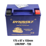 Dynavolt MG Series GHD20HL-BS 12 Volt 20Ah/CA 460 Nano Gel Battery