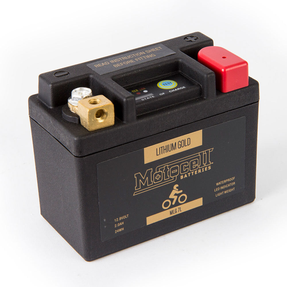 Motocell LIFEPO4 Series MLG7L 12.8V 24WH Lithium Gold Battery