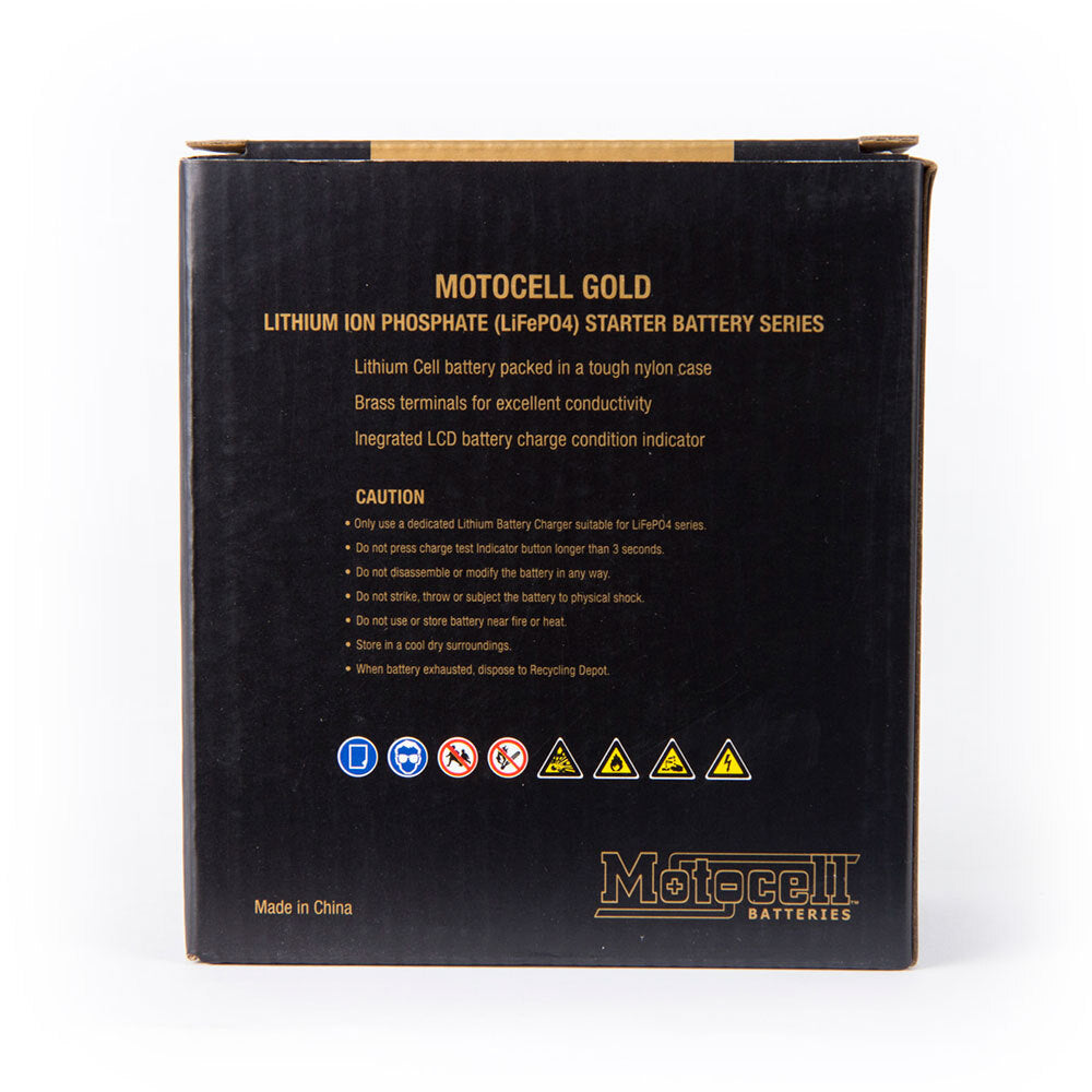 Motocell LIFEPO4 Series MLG7L 12.8V 24WH Lithium Gold Battery