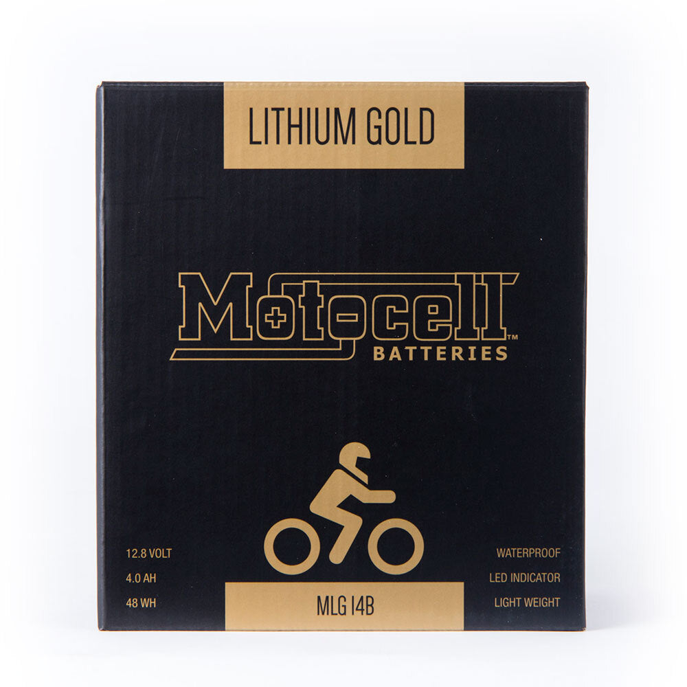 Motocell LIFEPO4 Series MLG14B 12.8V 48WH Lithium Gold Battery