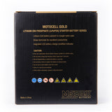 Motocell LIFEPO4 Series MLG14B 12.8V 48WH Lithium Gold Battery