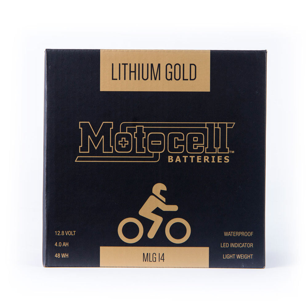 Motocell LIFEPO4 Series MLG14 12.8V 48WH Lithium Gold Battery