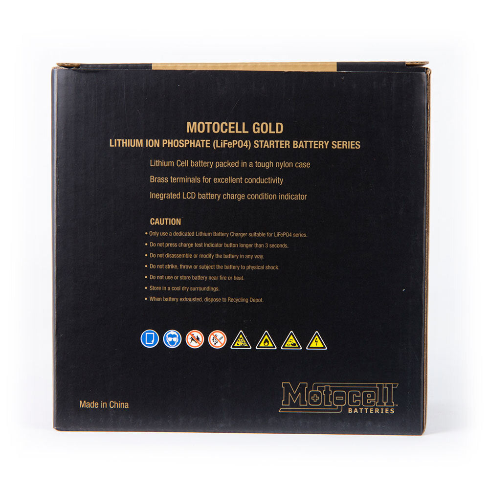 Motocell LIFEPO4 Series MLG14 12.8V 48WH Lithium Gold Battery