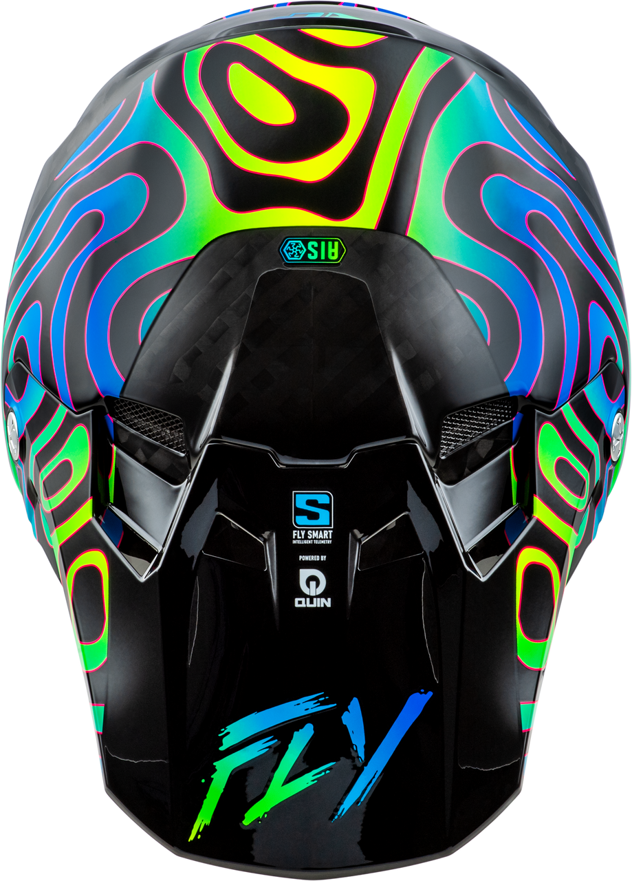 FLY Formula S Carbon Special Edition Zen Black Carbon/Blue/Yellow Helmet