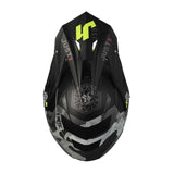 Just1 J39 Kinetic Matte Grey Camo/Fluro Yellow/Red/Black Helmet