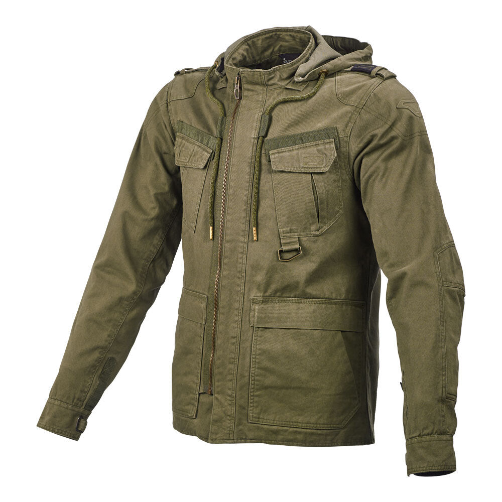 Macna Combat Green Textile Hoodie Jacket [Size: SM] [INTERNAL]