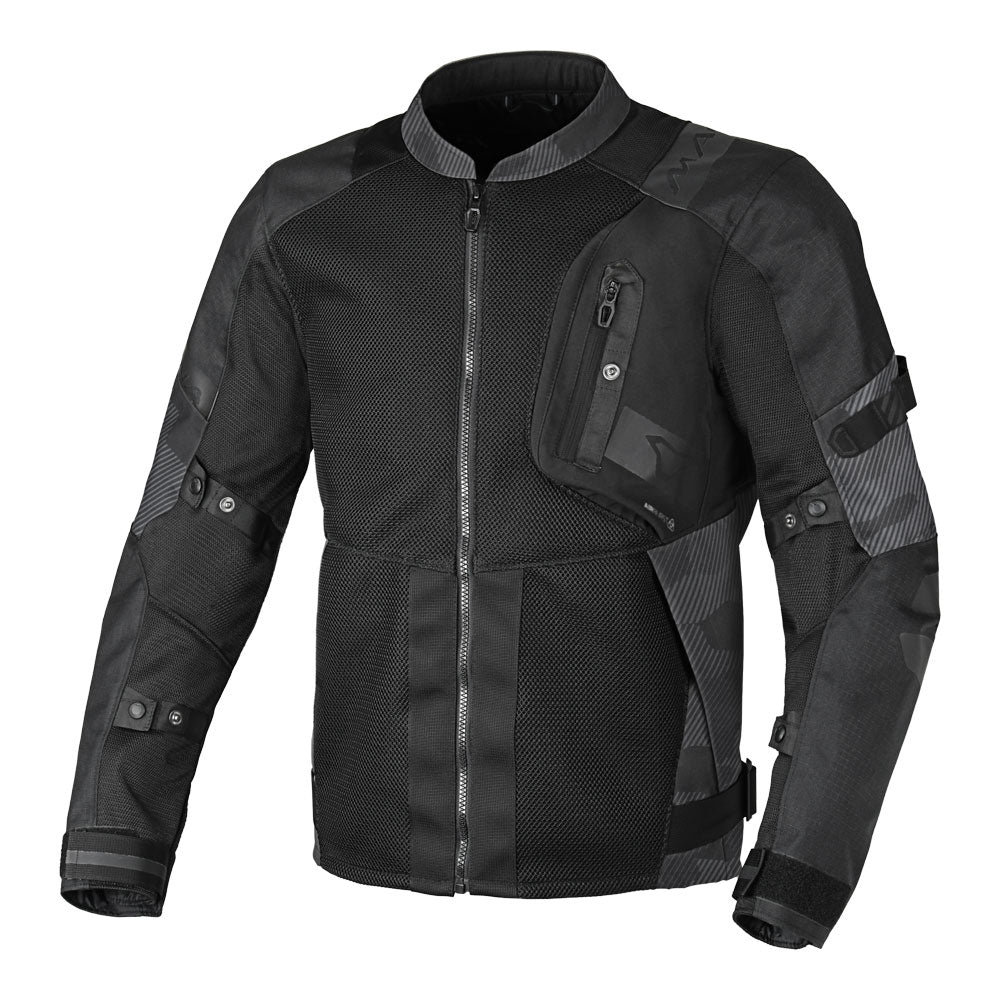 Macna Raddic Black/Grey Camo Textile Jacket
