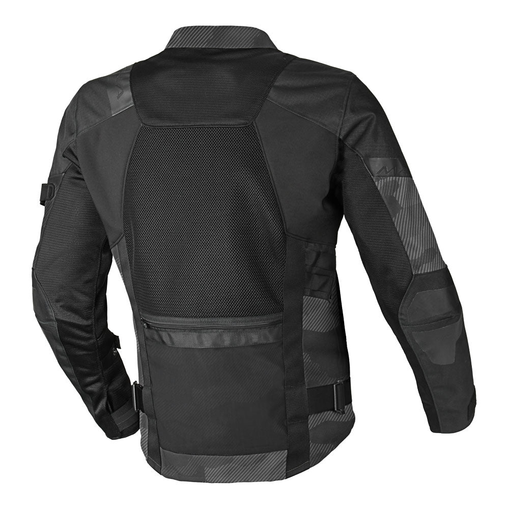 Macna Raddic Black/Grey Camo Textile Jacket