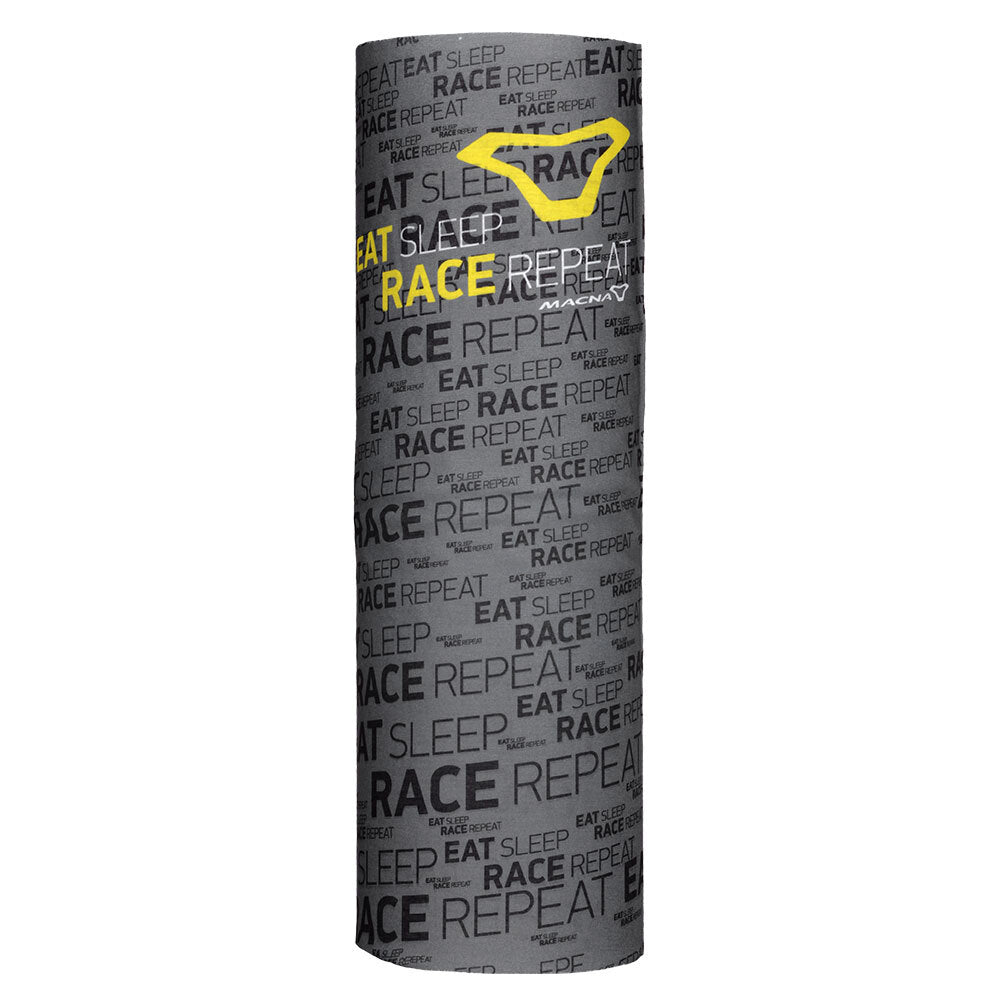 Macna "Eat Sleep Race Repeat" Dark Grey Neck Tube