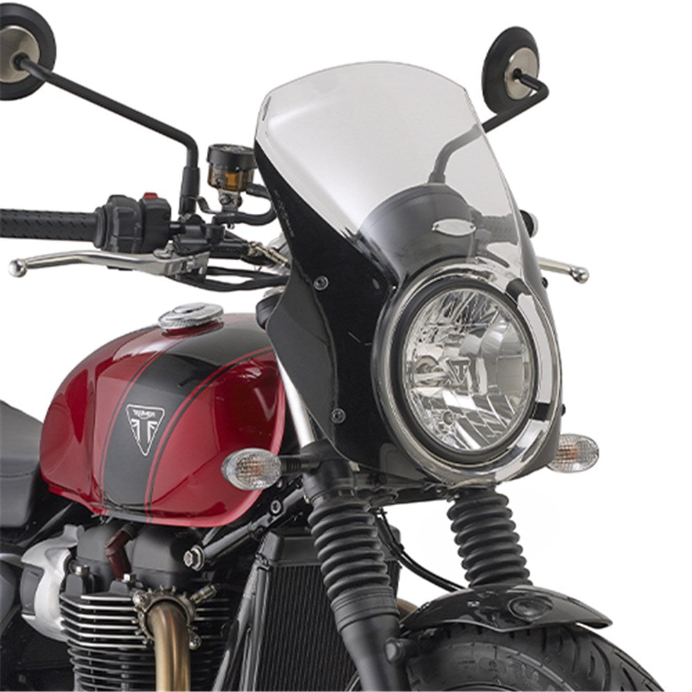 Givi 6407A Clear Windshield 26 x 37cm for Royal Enfield Bear 650 2025/Triumph Speed Twin 900 23-25/Speed Twin 1200 25-Up