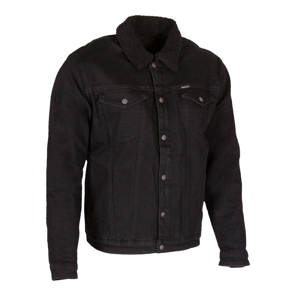 Merlin Sherpa D3O Black Stretch Denim Jacket