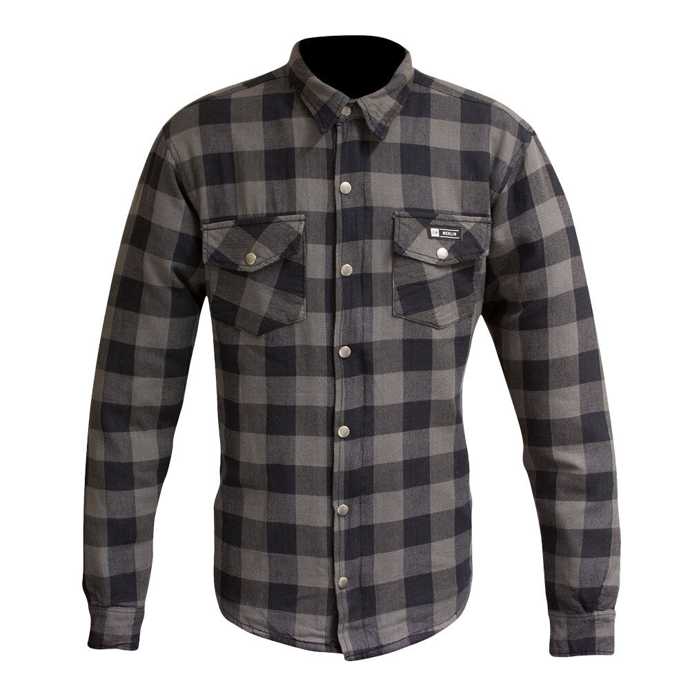 Merlin Axe Grey Textile Flannel Jacket