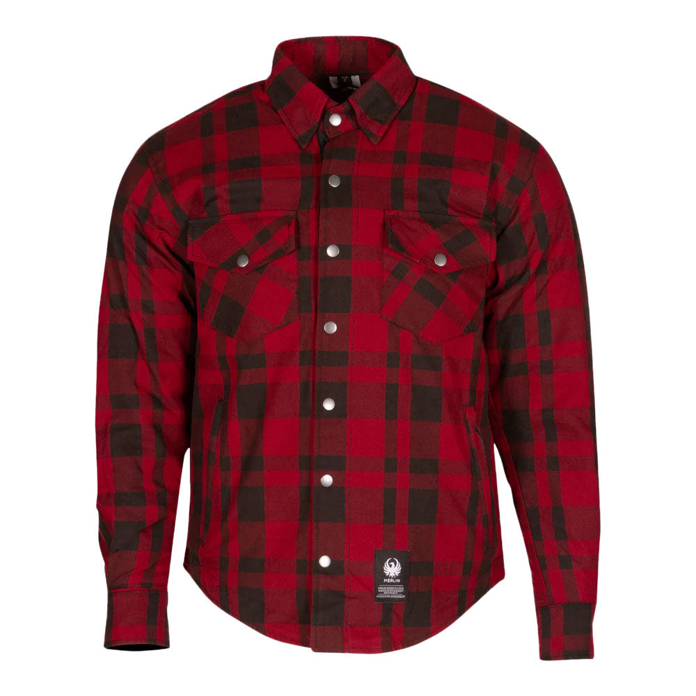 Merlin Axe Hydro Waterproof Red Leisure Moto Textile Riding Shirt
