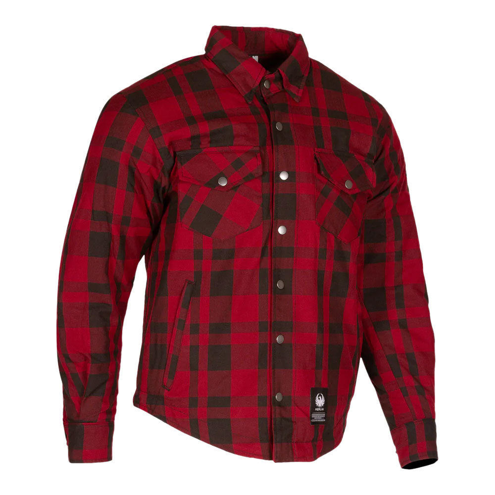 Merlin Axe Hydro Waterproof Red Leisure Moto Textile Riding Shirt