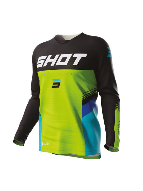 Shot Raw Tracer Green Kids Jersey - EasyR