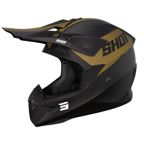 Shot Pulse Line Matte Gold Helmet - EasyR