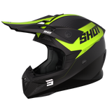 Shot Pulse Line Matte Neon Yellow Helmet - EasyR