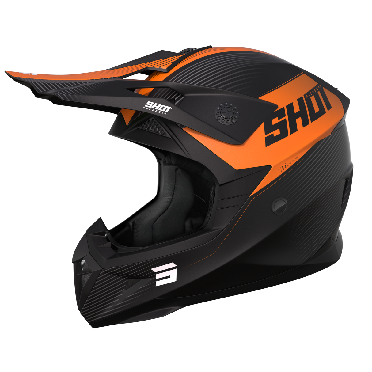 Shot Pulse Line Matte Orange Helmet