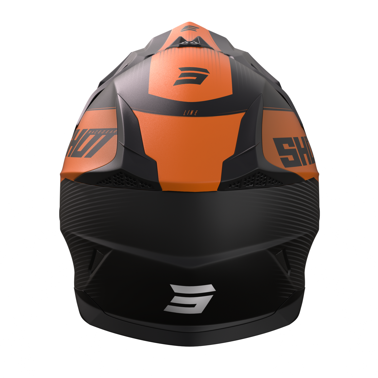 Shot Pulse Line Matte Orange Helmet