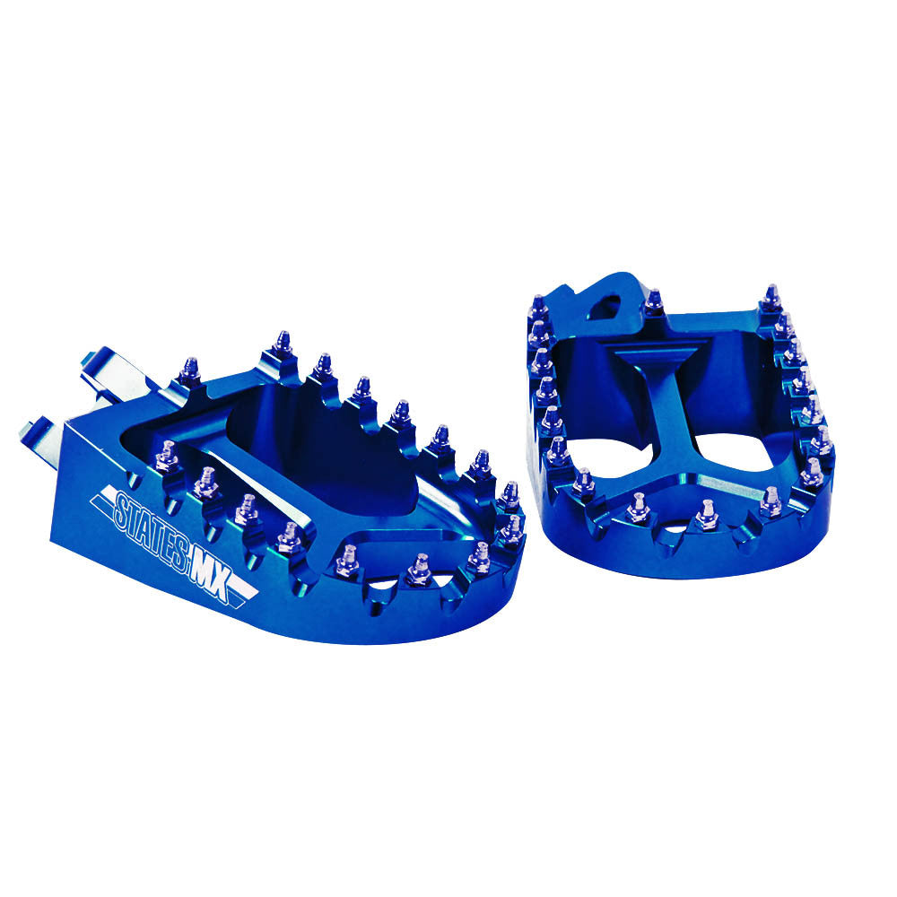 States MX 70-FP3-515B Alloy S2 Off Road Footpegs Blue for Kawasaki KX250F 06-15/KX450F 07-15