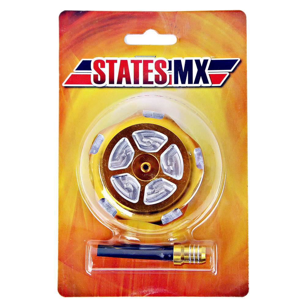 States MX 70-TC4-01G Alloy Tank Cap Gold for Honda/Kawasaki/Suzuki