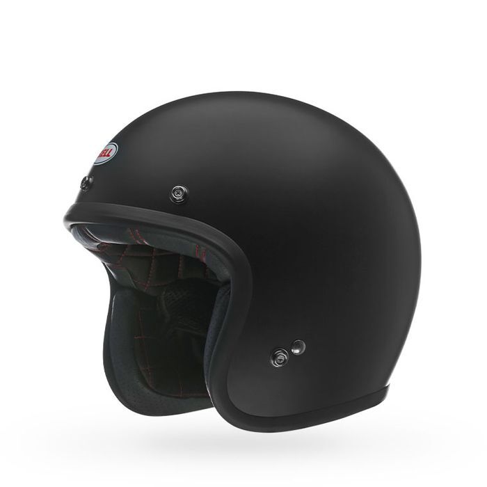 Bell Custom 500 Solid Matte Black Helmet w/Studs - EasyR